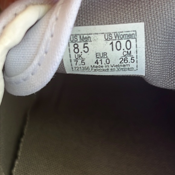 New solid white authentic style Vans, Size 8.5 in men and Size 10 in women. - Picture 3 of 4